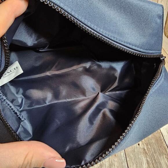 Unisex Coach Blue Toiletry Bag - Picture 7 of 7